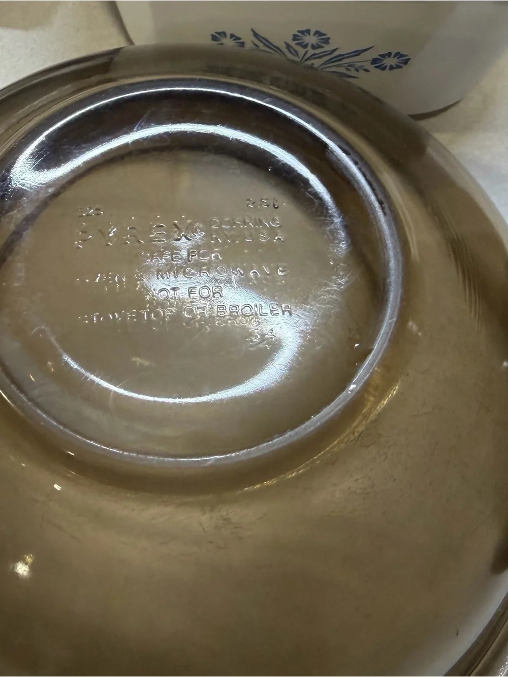 Pyrex Smoked Brown Glass Mixing Bowl